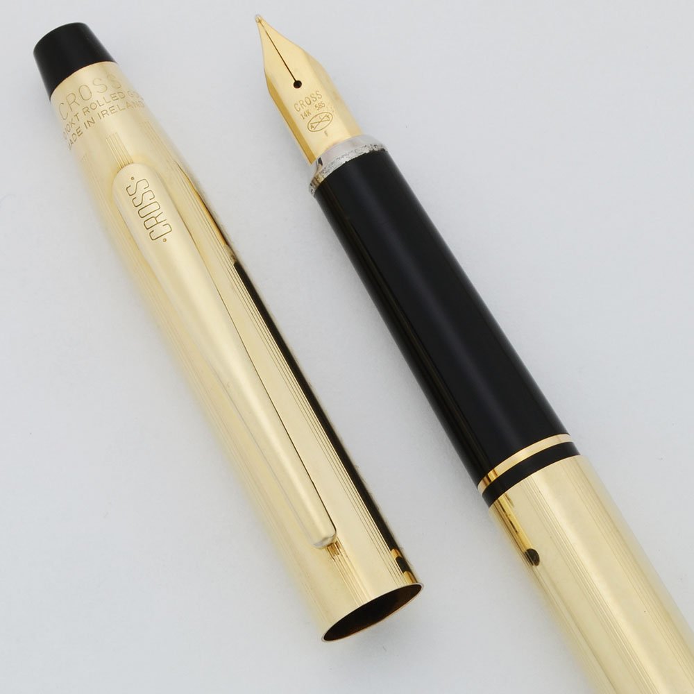 14K GOLD PLATED 万年筆ペン先 12点 アンティーク Cross Century (Classic) Fountain Pen (Ireland) - Gold Lined, 14k